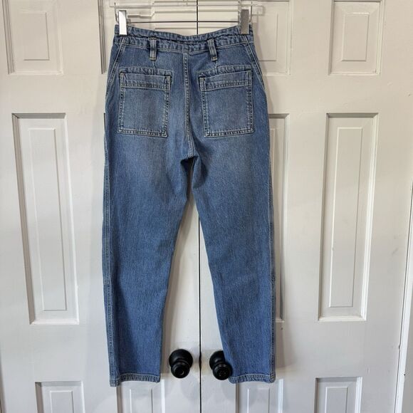 Anthropologie Pilcro The Wanderer Mid-Rise Relaxed Jeans Utility Cargo Size 28 - Picture 3 of 13